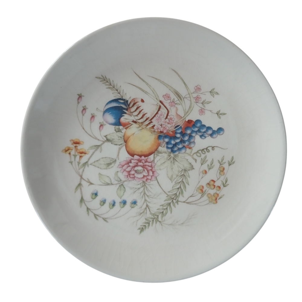 Mid Century Vintage Universal Ballerina Fruit & Floral Bread Plate